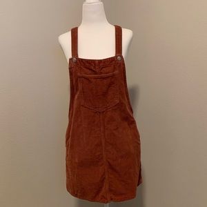 Topshop Moto Pinafore corduroy overall skirt
